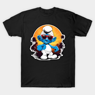 smurf enjoying his summer T-Shirt